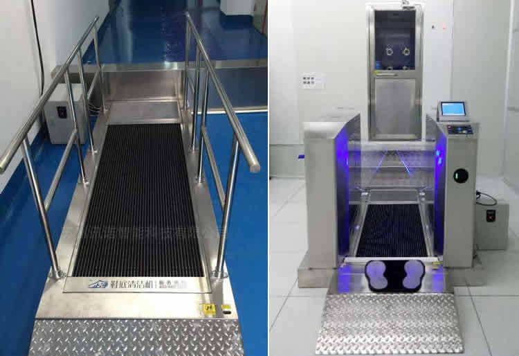 履帶式鞋底清潔機_ESD防靜電門禁系統